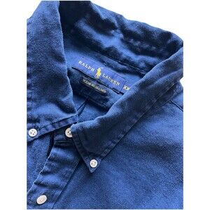 Ralph Lauren Men’s Ocean Wash Linen Short Sleeve Shirt Size XXL Navy